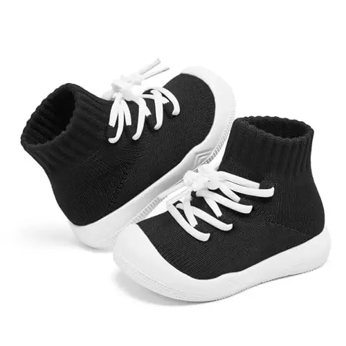 Fahrerliebe Baby Non Slip Socks Shoes Boys Girls Soft Slip On Sneakers Protection Toe Infant Slippers Lightweight Breathable First Walking Shoes - 6