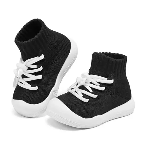 Fahrerliebe Baby Non Slip Socks Shoes Boys Girls Soft Slip On Sneakers Protection Toe Infant Slippers Lightweight Breathable First Walking Shoes - 7