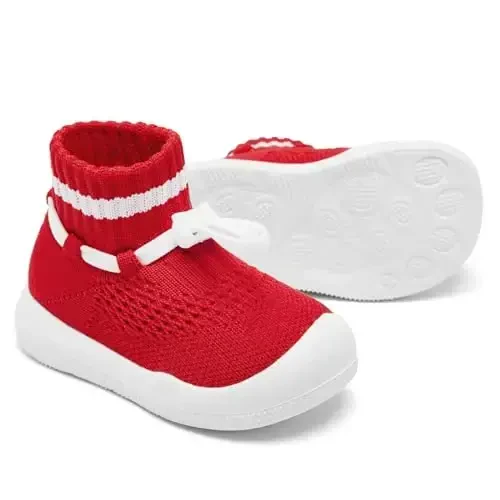 Fahrerliebe Baby Non Slip Socks Shoes Boys Girls Soft Slip On Sneakers Protection Toe Infant Slippers Lightweight Breathable First Walking Shoes - 3