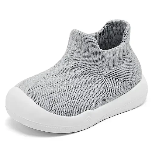 Fahrerliebe Baby Non Slip Socks Shoes Boys Girls Soft Slip On Sneakers Protection Toe Infant Slippers Lightweight Breathable First Walking Shoes - 4