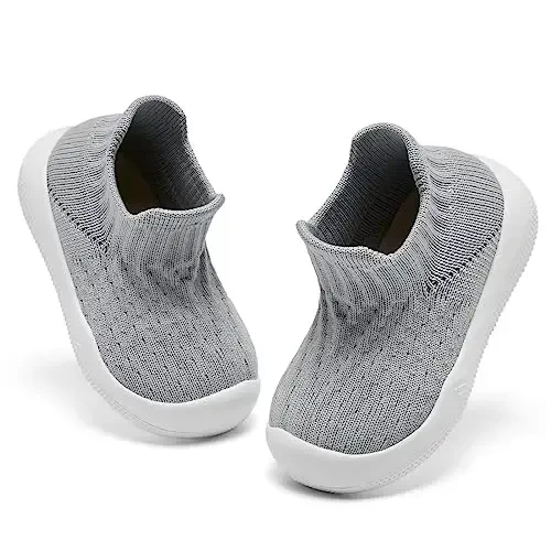 Fahrerliebe Baby Non Slip Socks Shoes Boys Girls Soft Slip On Sneakers Protection Toe Infant Slippers Lightweight Breathable First Walking Shoes - 6