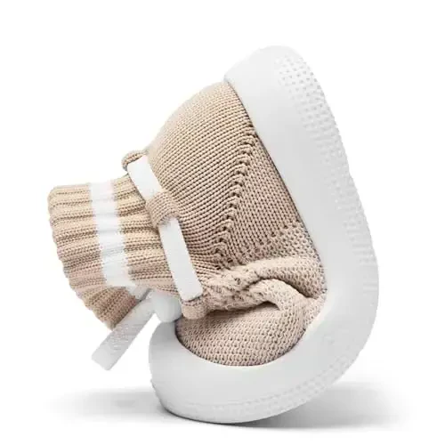 Fahrerliebe Baby Non Slip Socks Shoes Boys Girls Soft Slip On Sneakers Protection Toe Infant Slippers Lightweight Breathable First Walking Shoes - 4