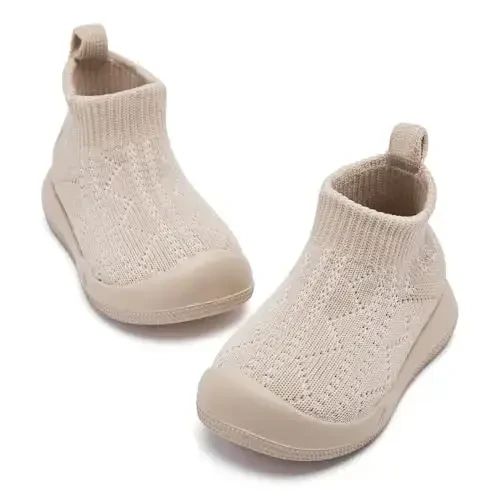 Fahrerliebe Baby Non Slip Socks Shoes Boys Girls Soft Slip On Sneakers Protection Toe Infant Slippers Lightweight Breathable First Walking Shoes - 5