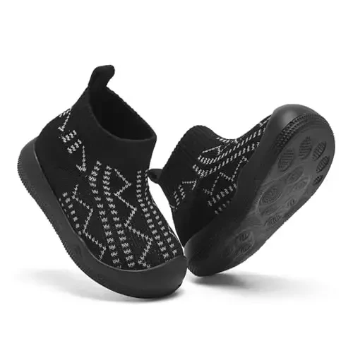 Fahrerliebe Baby Non Slip Socks Shoes Boys Girls Soft Slip On Sneakers Protection Toe Infant Slippers Lightweight Breathable First Walking Shoes - 2