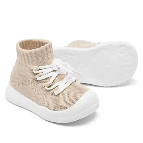 Fahrerliebe Baby Non Slip Socks Shoes Boys Girls Soft Slip On Sneakers Protection Toe Infant Slippers Lightweight Breathable First Walking Shoes - 2