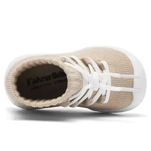 Fahrerliebe Baby Non Slip Socks Shoes Boys Girls Soft Slip On Sneakers Protection Toe Infant Slippers Lightweight Breathable First Walking Shoes - 4