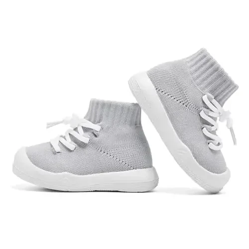 Fahrerliebe Baby Non Slip Socks Shoes Boys Girls Soft Slip On Sneakers Protection Toe Infant Slippers Lightweight Breathable First Walking Shoes - 2