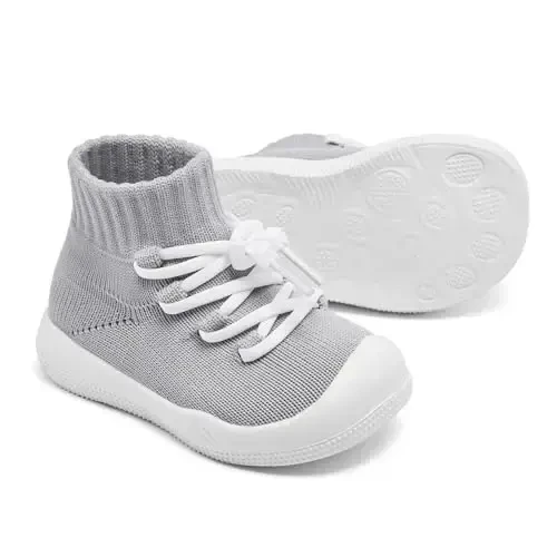 Fahrerliebe Baby Non Slip Socks Shoes Boys Girls Soft Slip On Sneakers Protection Toe Infant Slippers Lightweight Breathable First Walking Shoes - 4