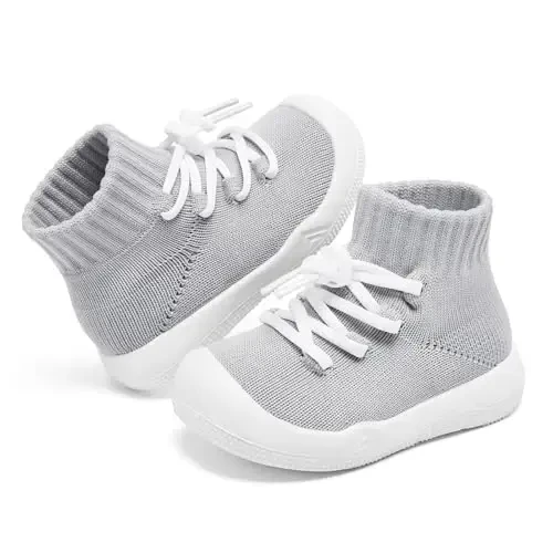 Fahrerliebe Baby Non Slip Socks Shoes Boys Girls Soft Slip On Sneakers Protection Toe Infant Slippers Lightweight Breathable First Walking Shoes - 7