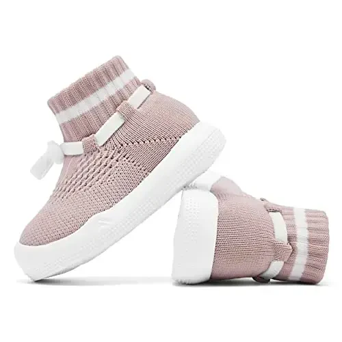 Fahrerliebe Baby Non Slip Socks Shoes Boys Girls Soft Slip On Sneakers Protection Toe Infant Slippers Lightweight Breathable First Walking Shoes - FAHRERLIEBE (1)