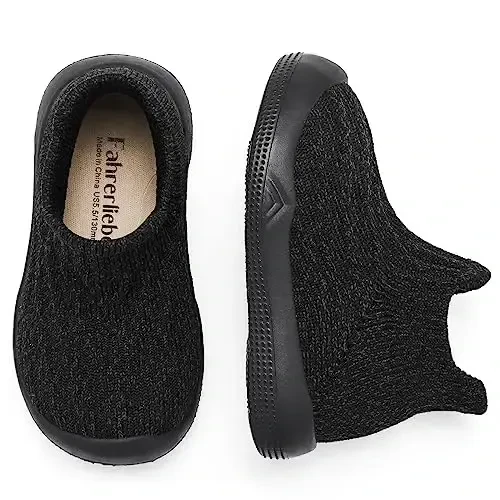 Fahrerliebe Baby Non Slip Socks Shoes Boys Girls Soft Slip On Sneakers Protection Toe Infant Slippers Lightweight Breathable First Walking Shoes - 2