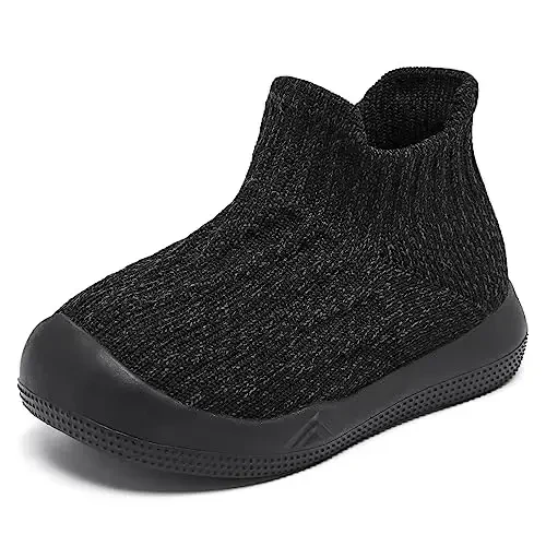 Fahrerliebe Baby Non Slip Socks Shoes Boys Girls Soft Slip On Sneakers Protection Toe Infant Slippers Lightweight Breathable First Walking Shoes - 4