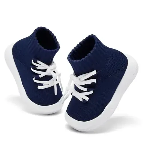 Fahrerliebe Baby Non Slip Socks Shoes Boys Girls Soft Slip On Sneakers Protection Toe Infant Slippers Lightweight Breathable First Walking Shoes - 3