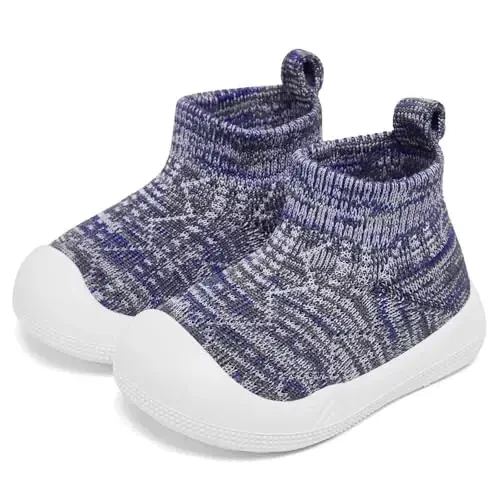 Fahrerliebe Baby Non Slip Socks Shoes Boys Girls Soft Slip On Sneakers Protection Toe Infant Slippers Lightweight Breathable First Walking Shoes - 5