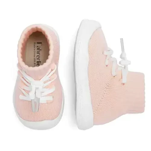 Fahrerliebe Baby Non Slip Socks Shoes Boys Girls Soft Slip On Sneakers Protection Toe Infant Slippers Lightweight Breathable First Walking Shoes - 4