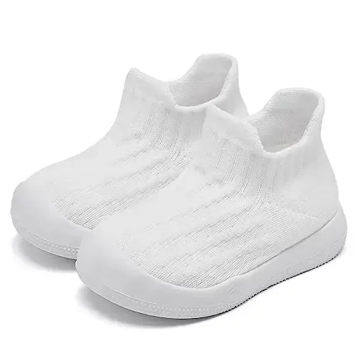 Fahrerliebe Baby Non Slip Socks Shoes Boys Girls Soft Slip On Sneakers Protection Toe Infant Slippers Lightweight Breathable First Walking Shoes 