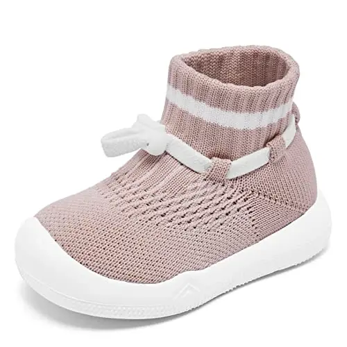 Fahrerliebe Baby Toyimli paypoq poyafzal o'g'il bolalar qizlar yumshoq slip-on krossovkalar himoya barmoq chaqaloq terlik engil nafas oladigan birinchi yurish poyafzallari - 6