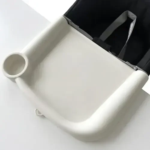 FAILUN Silicone Baby Dining Tray Compatible with Inglesina Fast Table Chair & Other Hook-On High Chairs,Portable Clip-On Fast Table Chair Baby Tray, Dishwasher Safe & BPA Free (Upgraded White) - 1