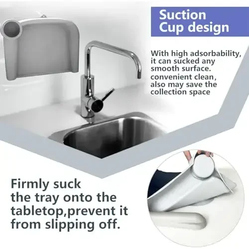 FAILUN Silicone Baby Dining Tray Compatible with Inglesina Fast Table Chair & Other Hook-On High Chairs,Portable Clip-On Fast Table Chair Baby Tray, Dishwasher Safe & BPA Free (Green) - 7