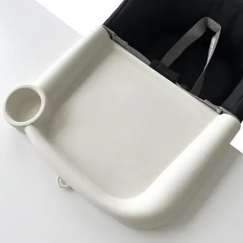 FAILUN Silicone Baby Dining Tray Compatible with Inglesina Fast Table Chair & Other Hook-On High Chairs,Portable Clip-On Fast Table Chair Baby Tray, Dishwasher Safe & BPA Free (Upgraded White) - 1
