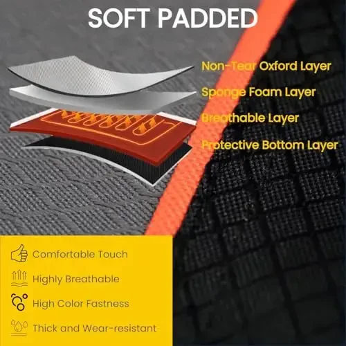 FAIR WIND 2 Pack Oversized Fully Padded Camping Chair with Lumbar Support, Heavy Duty Cooler Bag Fold Chair Support 450 LBS - 2