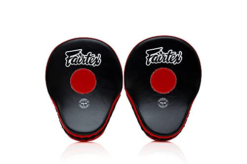 Fairtex FMV9 Contoured Focus Mitts |Striking Accuracy & Protection for Boxing, Muay Thai, Kickboxing |Ergonomic Design, Soft Padding, Secure Fit Leather - 3