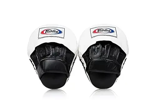 Fairtex FMV9 Contoured Focus Mitts |Striking Accuracy & Protection for Boxing, Muay Thai, Kickboxing |Ergonomic Design, Soft Padding, Secure Fit Leather - 4