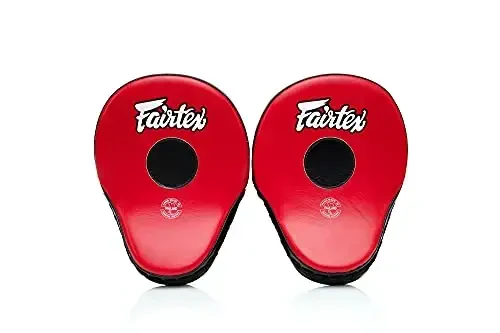 Fairtex FMV9 Contoured Focus Mitts |Striking Accuracy & Protection for Boxing, Muay Thai, Kickboxing |Ergonomic Design, Soft Padding, Secure Fit Leather - 3