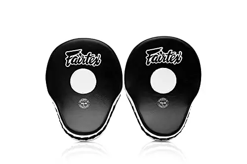 Fairtex FMV9 Contoured Focus Mitts |Striking Accuracy & Protection for Boxing, Muay Thai, Kickboxing |Ergonomic Design, Soft Padding, Secure Fit Leather - 3
