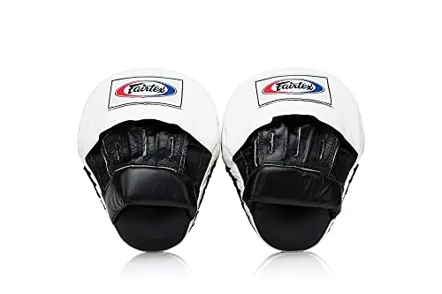 Fairtex FMV9 Contoured Focus Mitts |Striking Accuracy & Protection for Boxing, Muay Thai, Kickboxing |Ergonomic Design, Soft Padding, Secure Fit Leather - 4