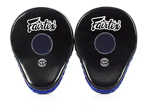 Fairtex FMV9 Contoured Focus Mitts |Striking Accuracy & Protection for Boxing, Muay Thai, Kickboxing |Ergonomic Design, Soft Padding, Secure Fit Leather - 3