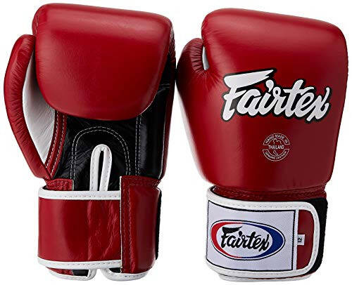 Fairtex Muay Thai Style Training Sparring Gloves, 12 oz, Red - 1