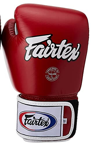 Fairtex Muay Thai Tarzı Antrenman Sparing Eldivenleri, 12 oz, Kırmızı - 3