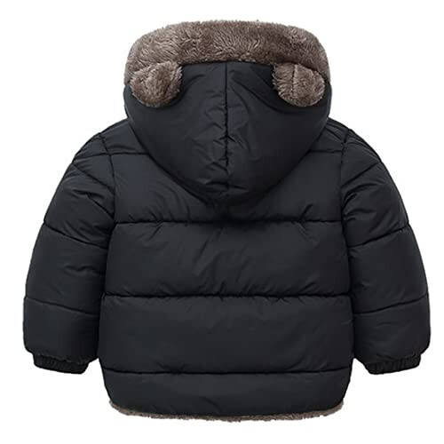 Fairy Baby Infant Baby Winter Coat Cute Teddy Bear Hooded Jacket Warm Fleece Outerwear Windproof Toddler Boys Girl 6M-4T - 2