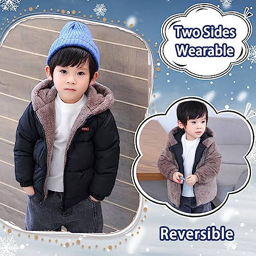 Fairy Baby Infant Baby Winter Coat Cute Teddy Bear Hooded Jacket Warm Fleece Outerwear Windproof Toddler Boys Girl 6M-4T - 5