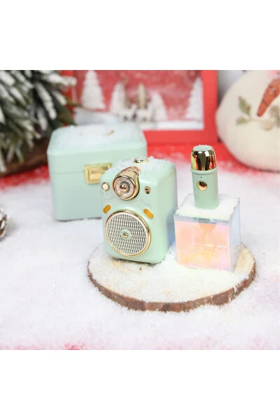 Fairy-ok Green Karaoke Microphone with FM Radio and Bluetooth Speaker - 8