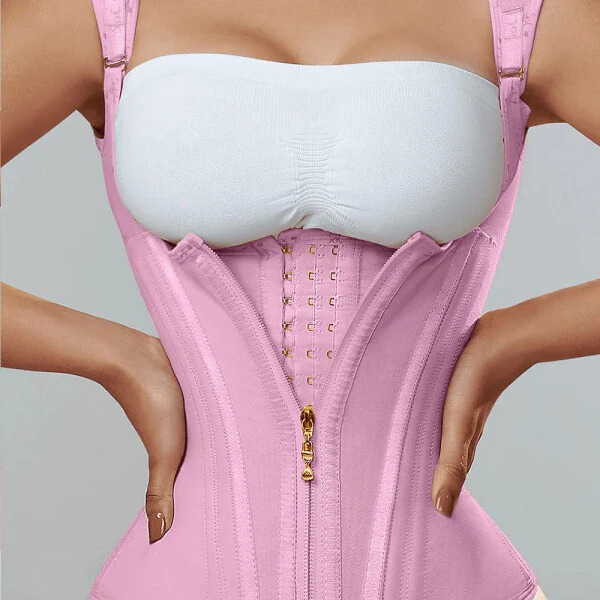 Fajas Colombians Girdles With Row Buckle and Zipper Postpartum Corset Waist Trainer Body Shaper For Women Sexy Shaping Curve - YMTQ