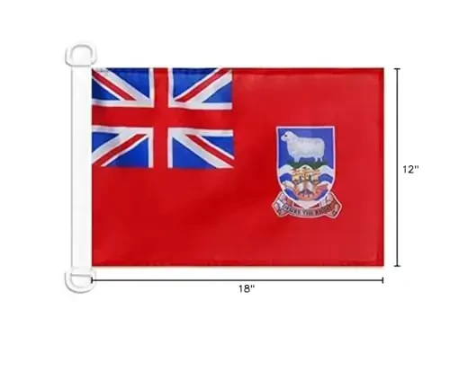 Falkland Islands Civil Ensign NAUTICAL Flag 18'' x 12'' - Malvinas merchant flags 30 x 45 cm. - Banner 12x18 in for boat - AZ FLAG - 5