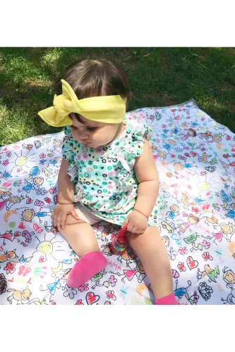 Family 145x100cm, Placemat for Under High Chair, Table, Activity Cover, Machine Washable - 6