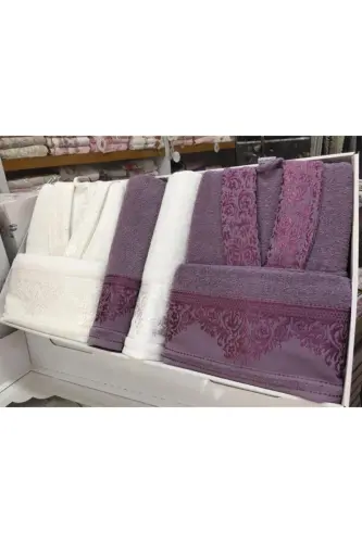 Family Bathrobe Set-Cream 