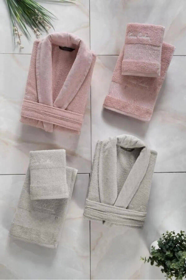 Family Bathrobe & Towel Set L1.PC.004.12.C17-Deco Ros - 2