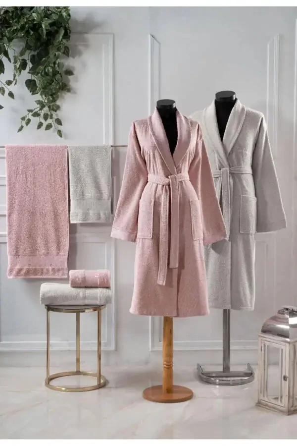 Family Bathrobe & Towel Set L1.PC.004.12.C17-Deco Ros - 1