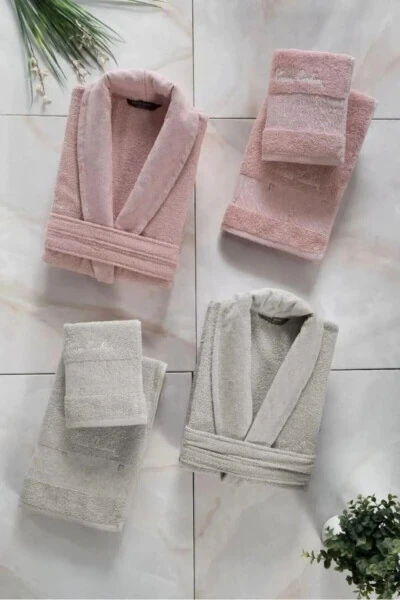 Family Bathrobe & Towel Set L1.PC.004.12.C17-Deco Ros - PIERRE CARDIN (1)
