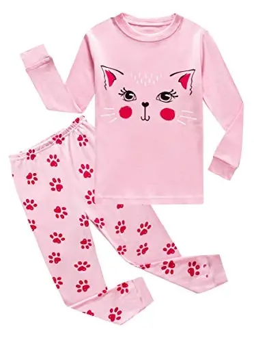 Family Feeling Çocuk ve Yürümeye Başlayan Kız Erkek Pijama 2 Parça Pijama Takımı %100 Pamuklu Gecelik 
