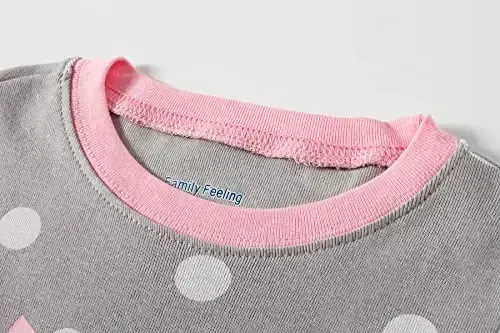 Family Feeling Kids & Toddler Girls Boys Pajamas 2 Piece Pjs Set 100% Cotton Sleepwear - 6