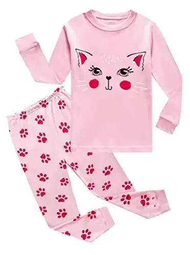 Family Feeling Kids & Toddler Girls Boys Pajamas 2 Piece Pjs Set 100% Cotton Sleepwear - 1