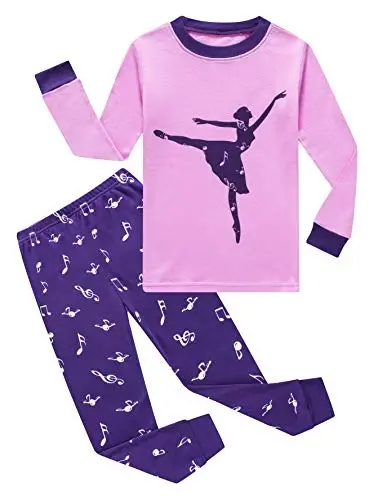 Family Feeling Kids & Toddler Girls Boys Pajamas 2 Piece Pjs Set 100% Cotton Sleepwear - 6
