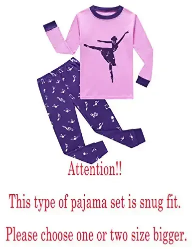 Family Feeling Kids & Toddler Girls Boys Pajamas 2 Piece Pjs Set 100% Cotton Sleepwear - 2