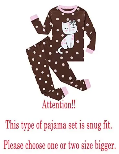 Family Feeling Kids & Toddler Girls Boys Pajamas 2 Piece Pjs Set 100% Cotton Sleepwear - 7