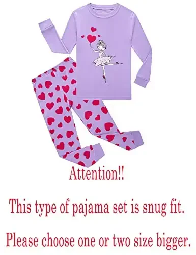 Family Feeling Kids & Toddler Girls Boys Pajamas 2 Piece Pjs Set 100% Cotton Sleepwear - MODAZONE (1)